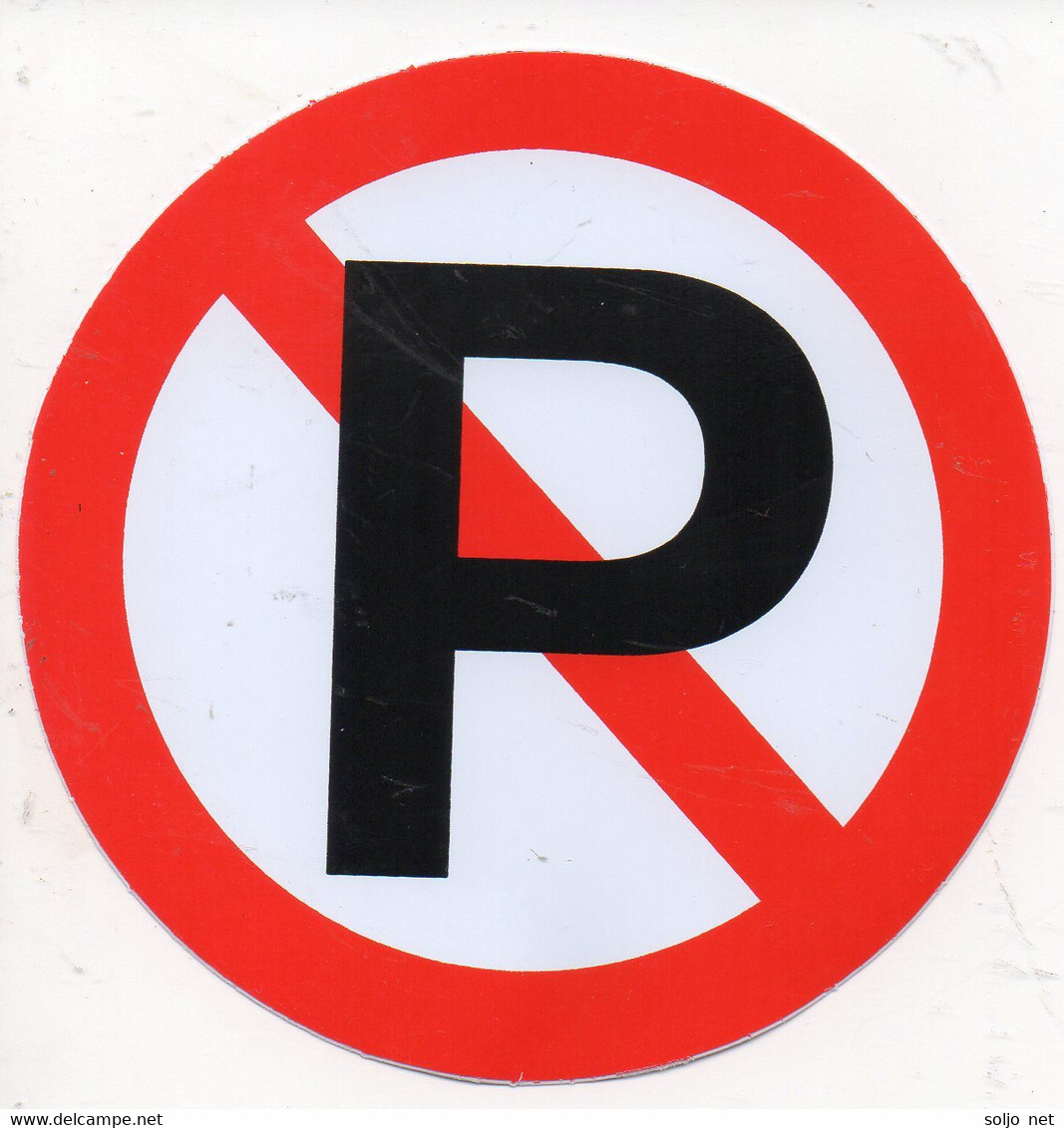 Verboten - Parken Rund 10 Cm Aufkleber - Forbidden - Parking Sticker Round ST559 - Scrapbooking