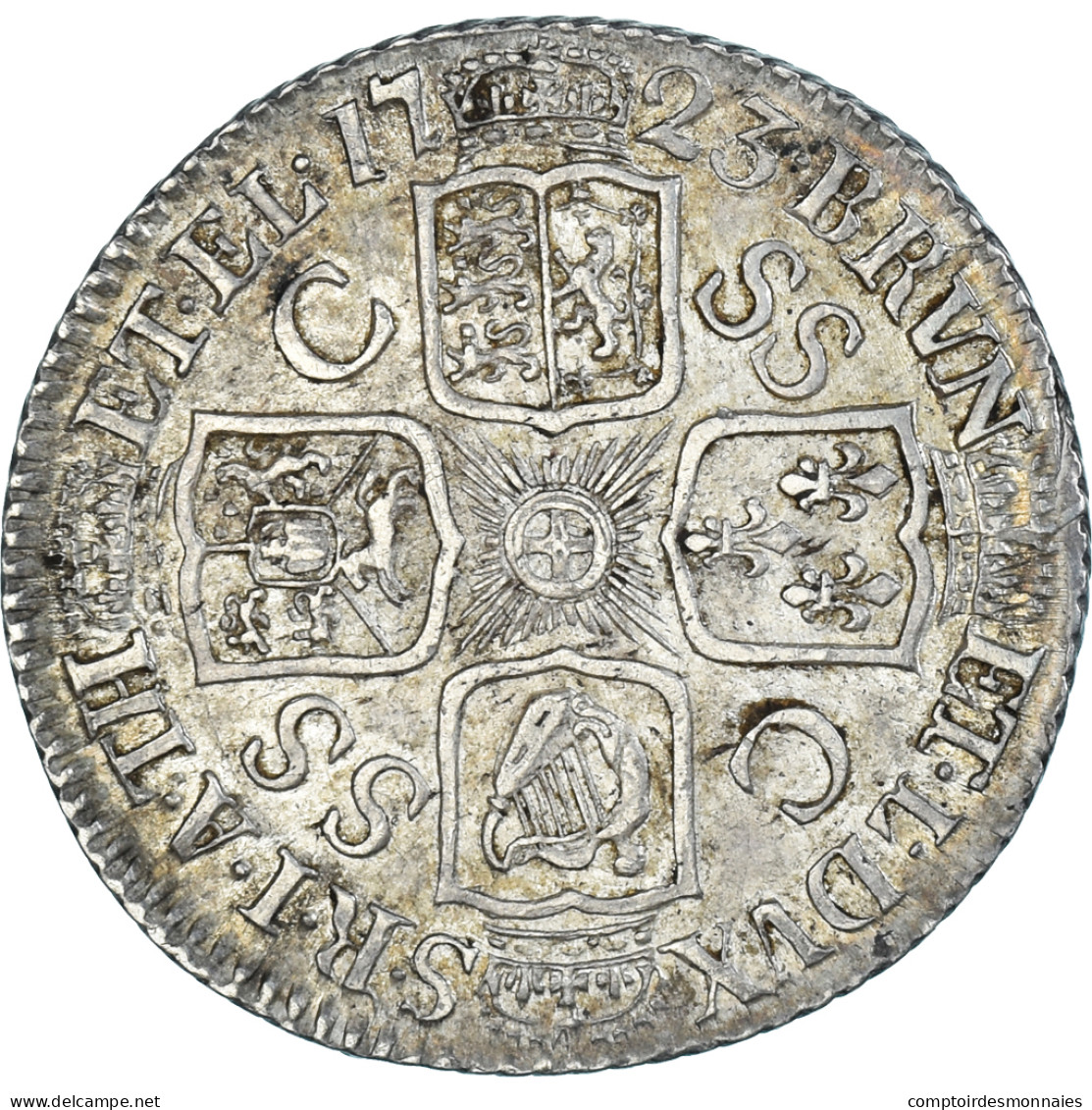 Monnaie, Grande-Bretagne, George I, Shilling, 1723, TTB+, Argent, Spink:3648 - H. 1 Shilling