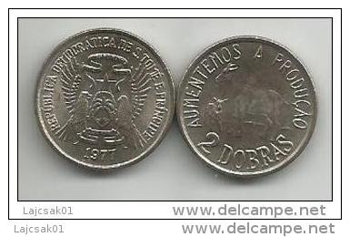 Sao Tome E Principe 2 Dobras  1977. High Grade - Sao Tome En Principe