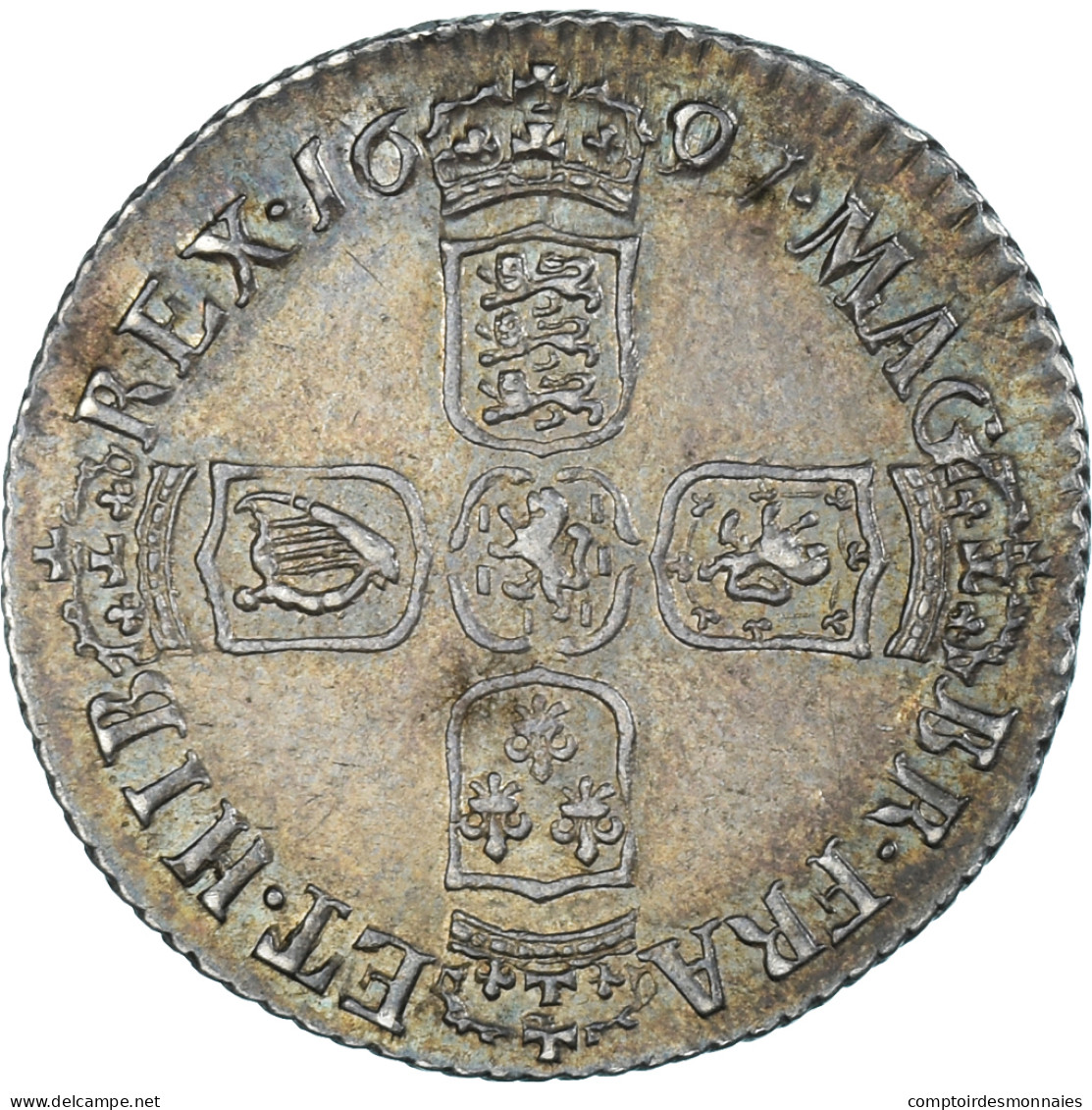 Monnaie, Grande-Bretagne, William III, 6 Pence, 1697, SUP, Argent, Spink:3538 - G. 6 Pence