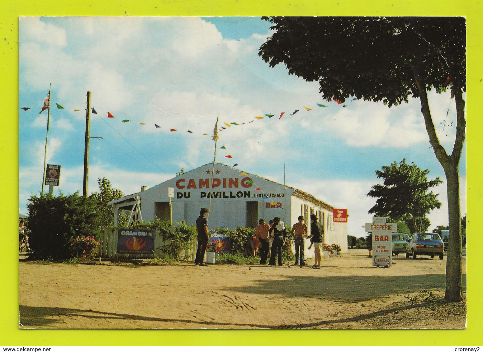 85 LA MOTHE ACHARD Camping Du Pavillon VOIR ZOOM Jeu De Boules Pétanque PUB Orangina Pelforth Gervais VOIR DOS - La Mothe Achard