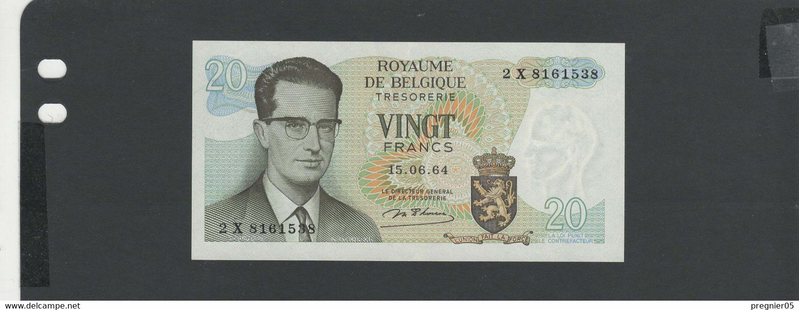 BELGIQUE - Billet 20 Francs 1964 SPL/AU Pick-138 § X - Autres & Non Classés