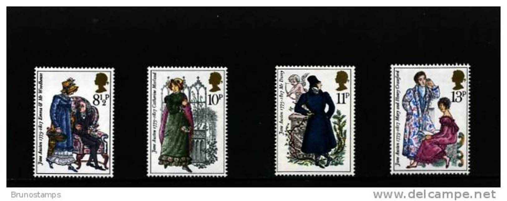 GREAT BRITAIN - 1975  JANE AUSTEN  SET  MINT NH - Unclassified