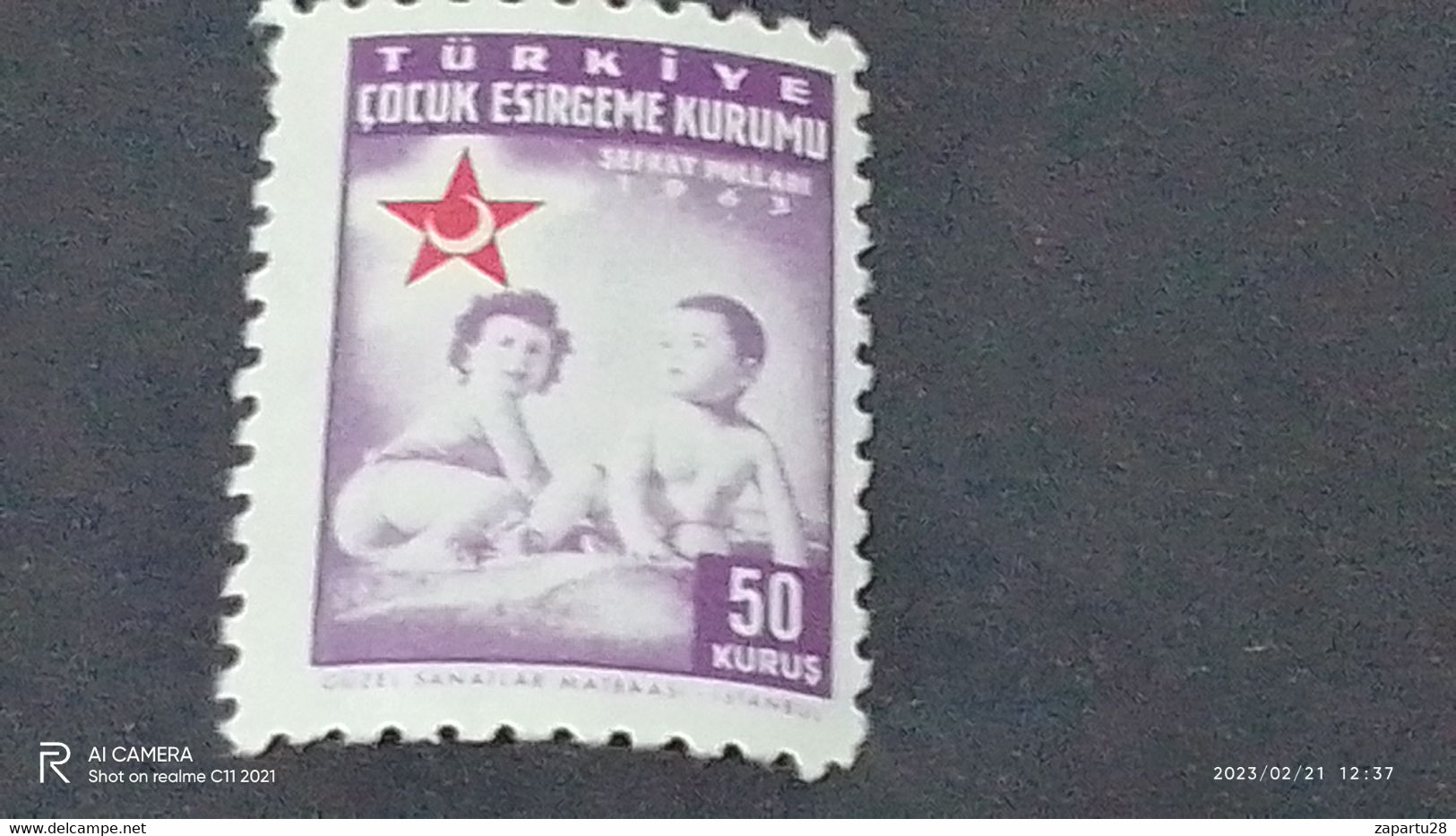 TÜRKEY--YARDIM PULLARI- 1950-60   ÇOCUK ESİRGEME 50K  DAMGASIZ - Timbres De Bienfaisance