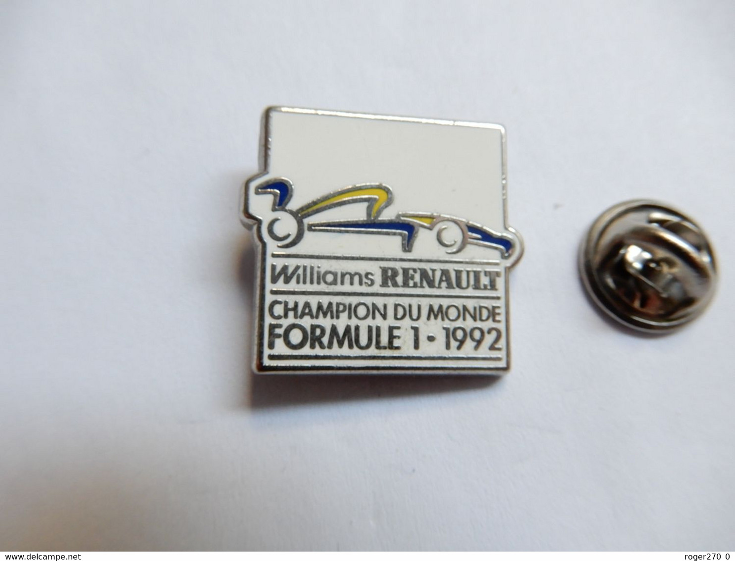 Superbe Pin's En Zamac , Auto F1 , Williams Renault , Champion Du Monde - F1