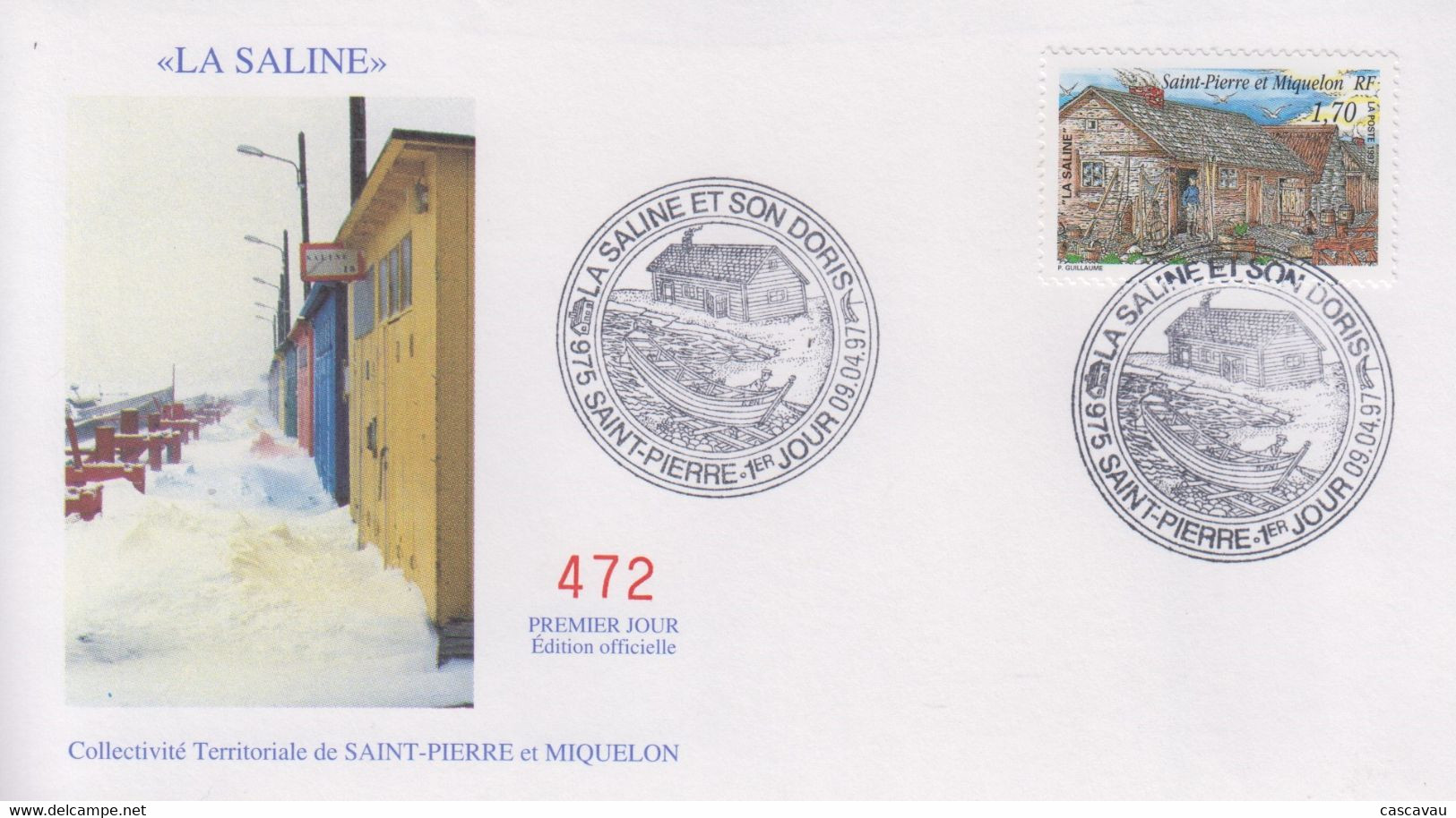 Enveloppe  FDC  1er  JOUR    SAINT  PIERRE  Et  MIQUELON    La  SALINE   1997 - FDC