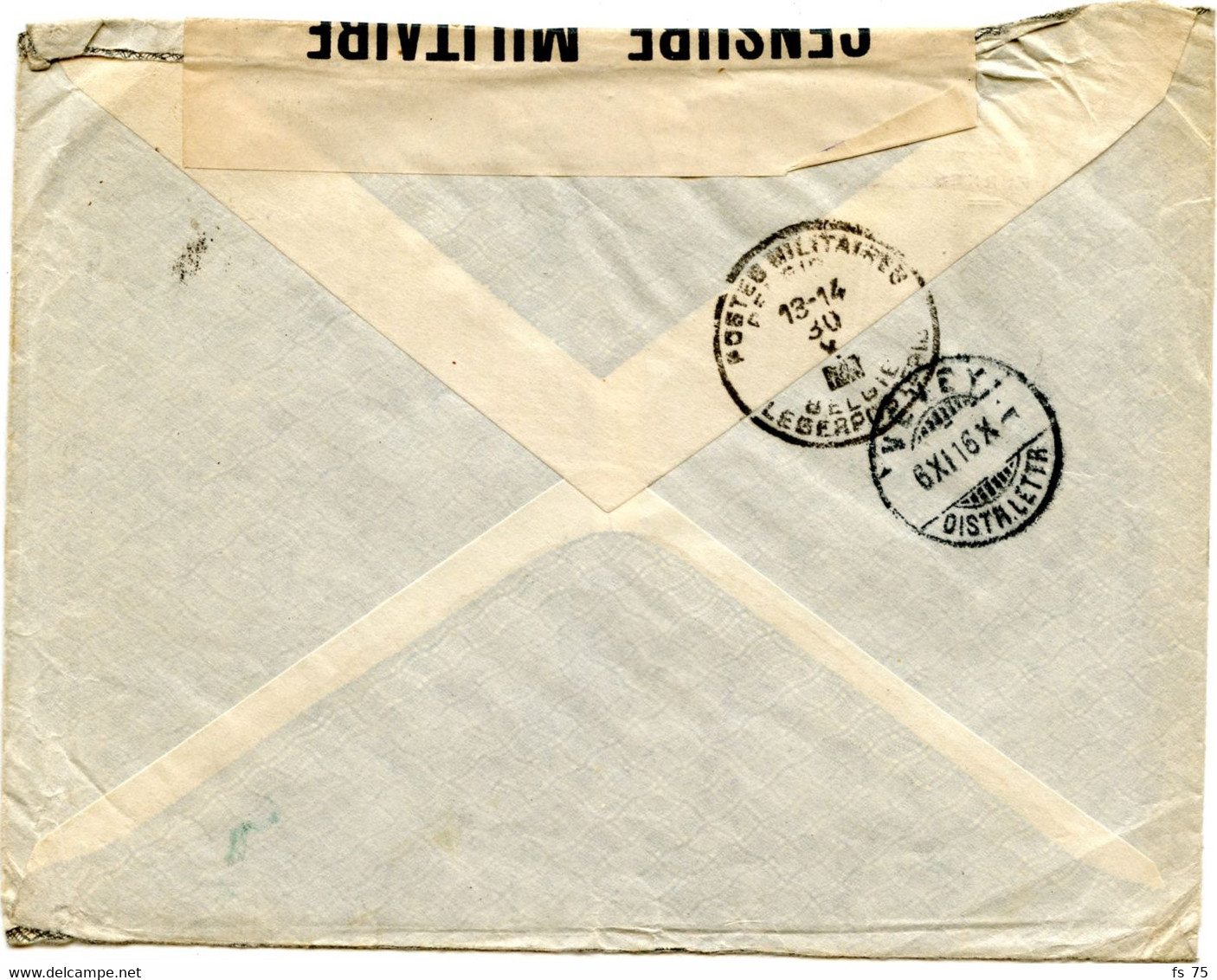 BELGIQUE - COB 137+138X2 SIMPLE CERCLE PANNE SUR LETTRE CENSUREE POUR LA SUISSE, 1916 - Not Occupied Zone