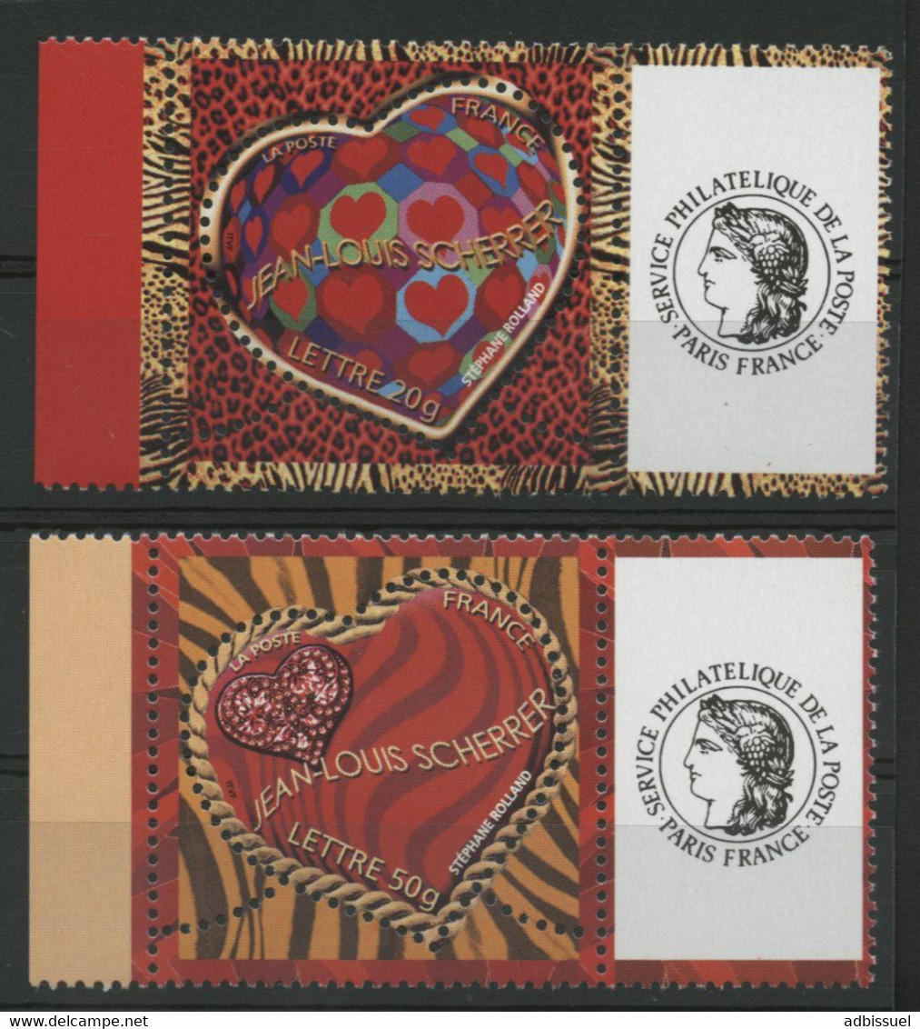 N° 3861A + 3862A Cote 10 € "Coeur J. L. SCHERRER" Vignettes "Cérès" Et "Les Timbres Personnalisés" Neufs ** Qualité TB - Unused Stamps