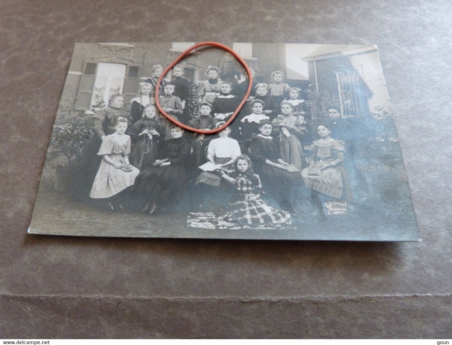 Carte Photo  Groupe Scolaire Ecole Communale Farciennes 1908 - Farciennes