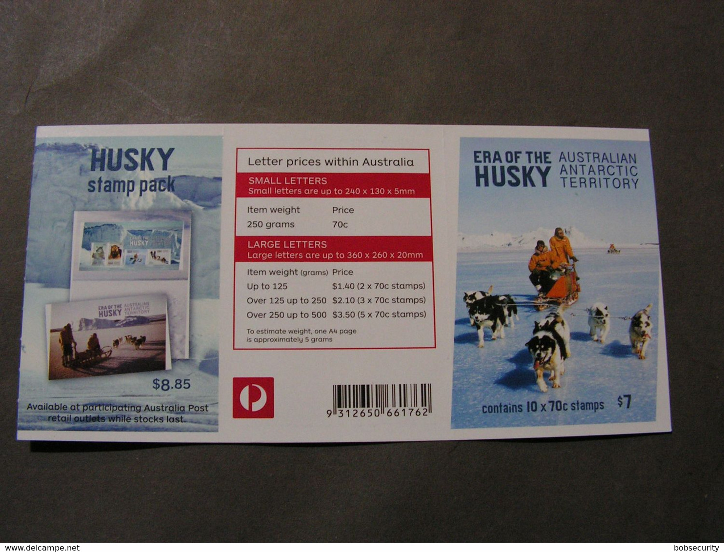 AAT Husky Booklet 2014 - Used Stamps