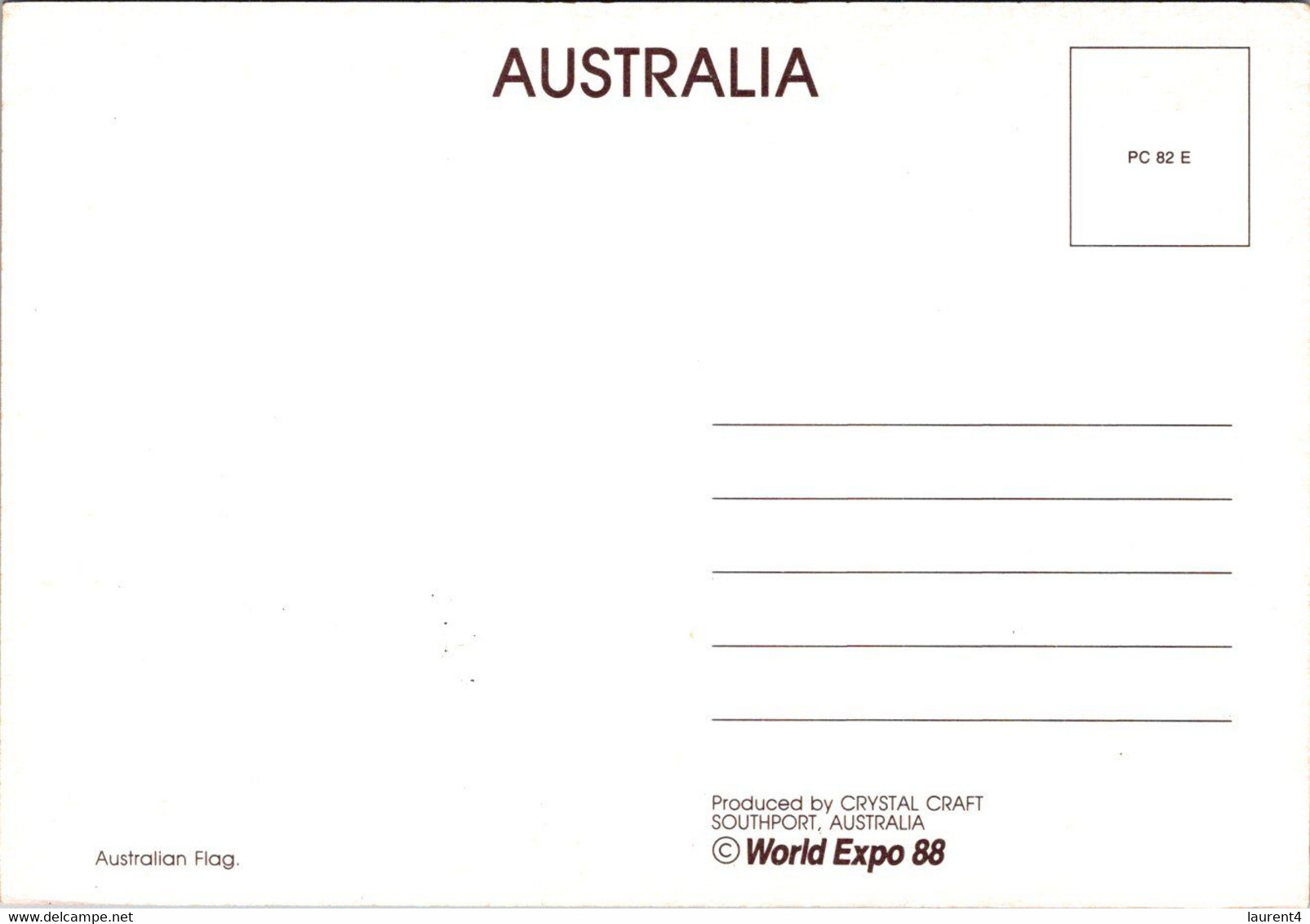 (4 Oø 20) Australia - QLD - Brisbane - World Expo 88 (Australian Flag) - Brisbane