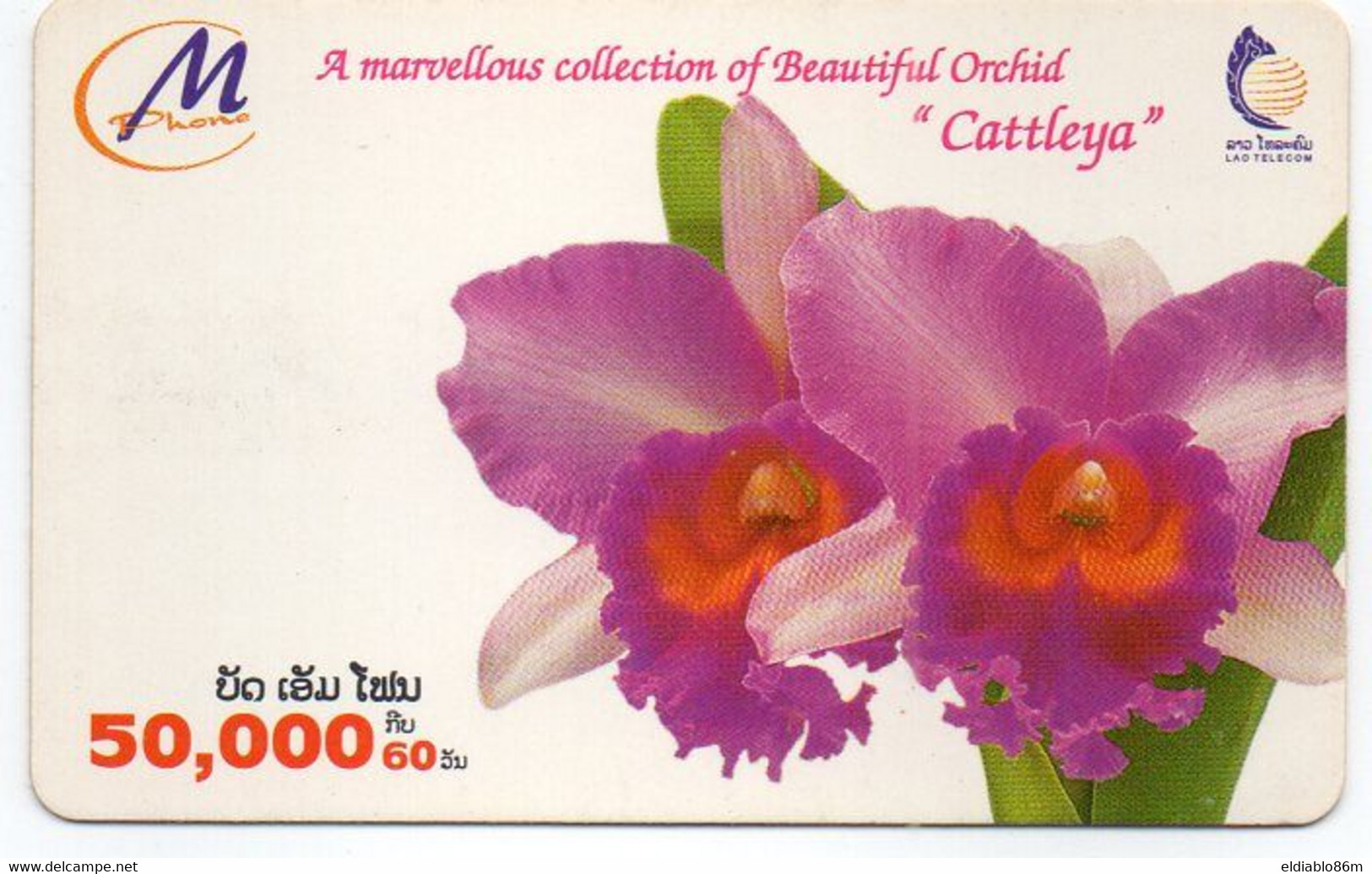 LAOS - PREPAID - FLOWER - ORCHID CATTLEYA - Laos