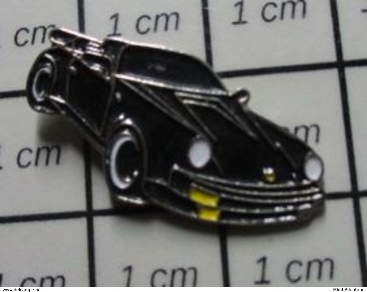 812d Pin's Pins / Beau Et Rare / AUTOMOBILES / PORSCHE 911 NOIRE DECAPOTABLE Par EDITIONS ATLAS - Porsche