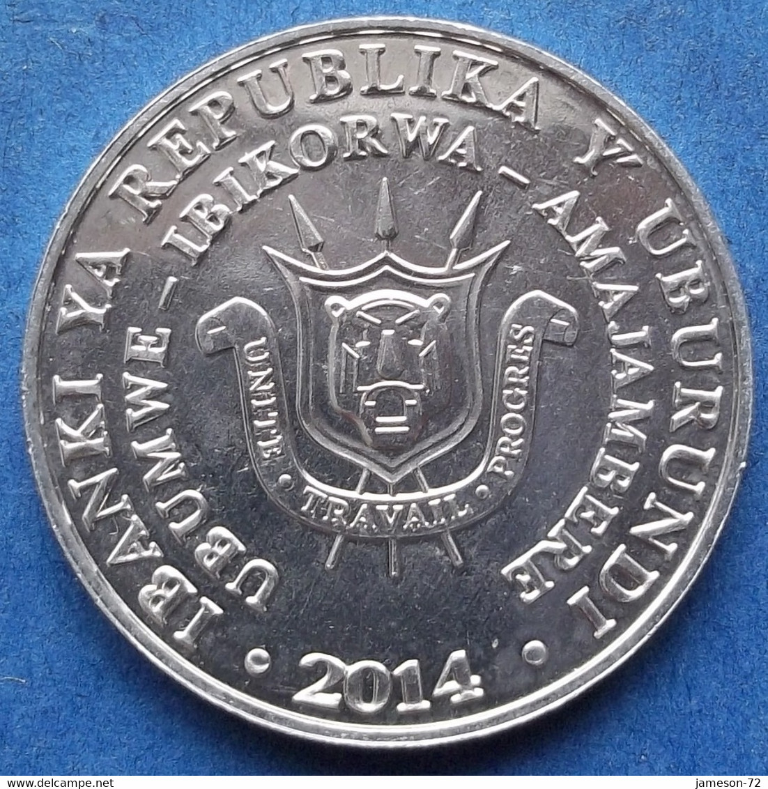 BURUNDI - 5 Francs 2014 "Bycanistes Bucinator" KM# 28 Republic (1966) - Edelweiss Coins - Burundi