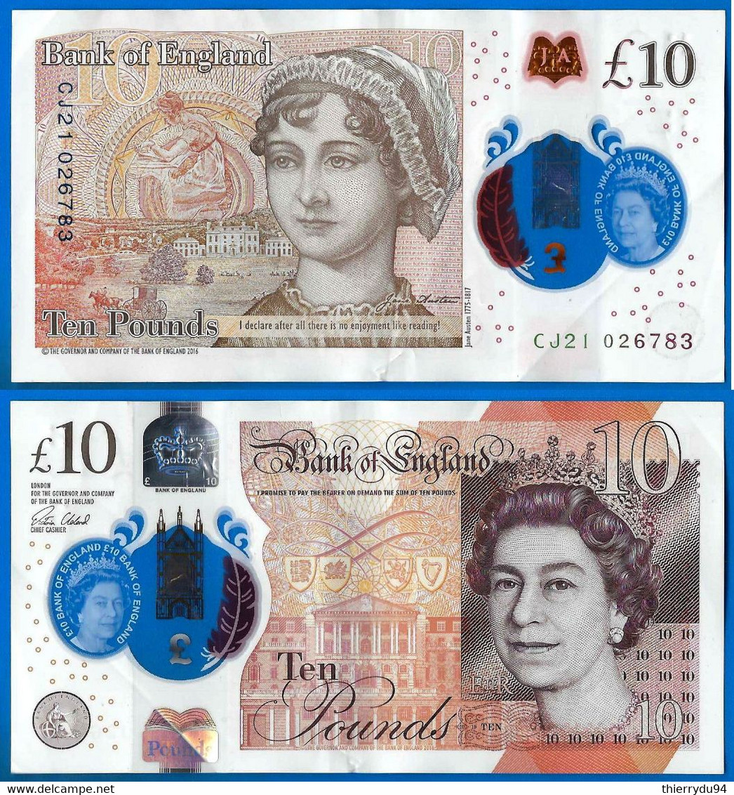 Royaume Uni 10 Pounds 2017 Serie CJ Polymer Pound Grande Bretagne Angleterre UK United Kingdom Queen 2 Que Prix + Port - 10 Pounds