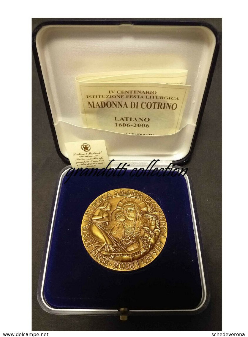 MADONNA DI COTRINO IV CENTENARIO MEDAGLIA 2006 CARMELO CONTE IN COFANETTO - Firma's