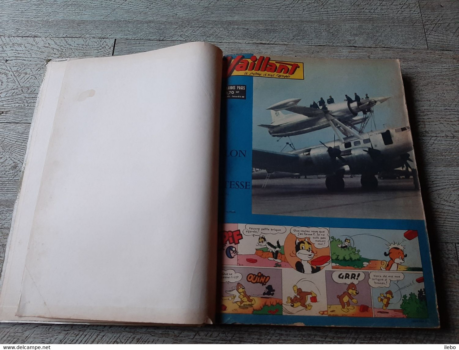 reliure éditeur N° 7 album vaillant 1961 du numéro 837 à 849 illustré jeunesse bande dessinée