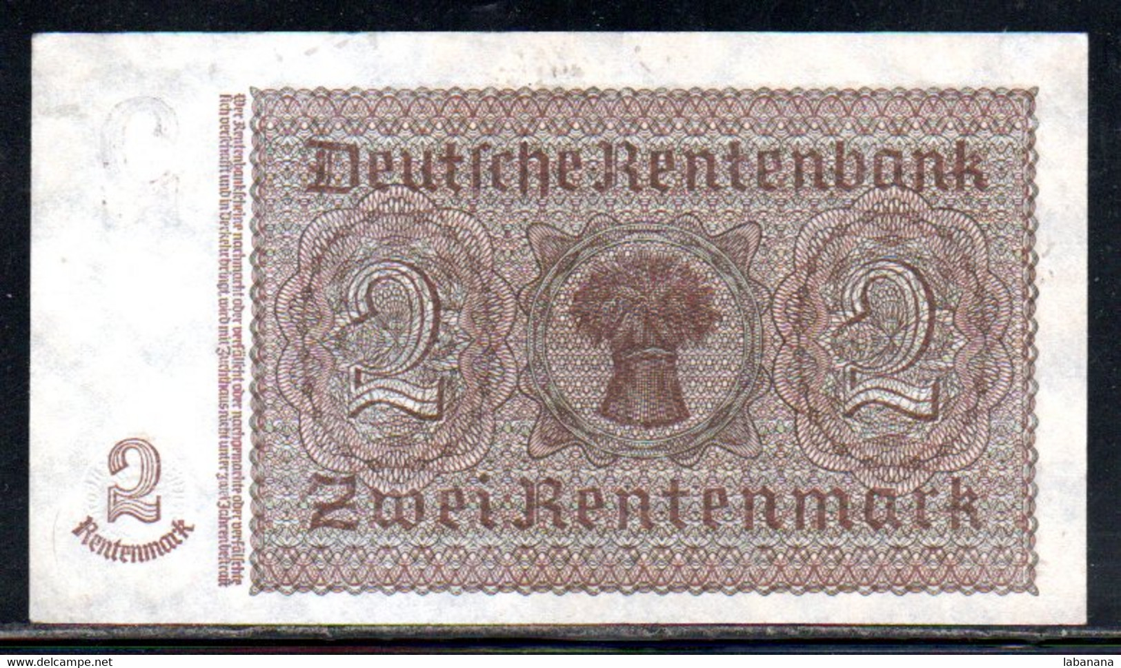 659-Allemagne 2 Rentenmark 1937 G299 - Autres & Non Classés