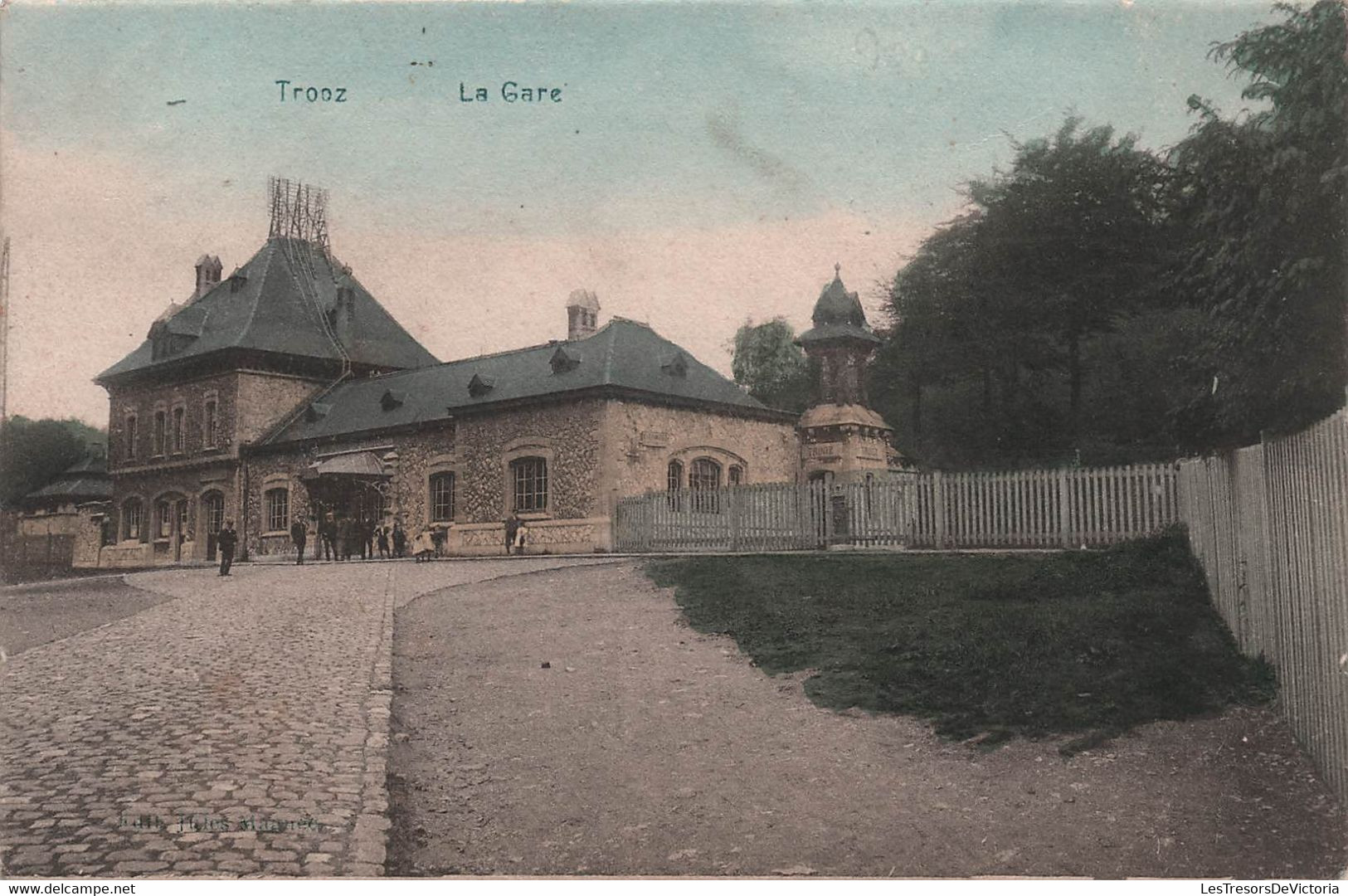 BELGIQUE - Trooz - La Gare - Animée Et Colorisée - Carte Postale Ancienne - - Trooz