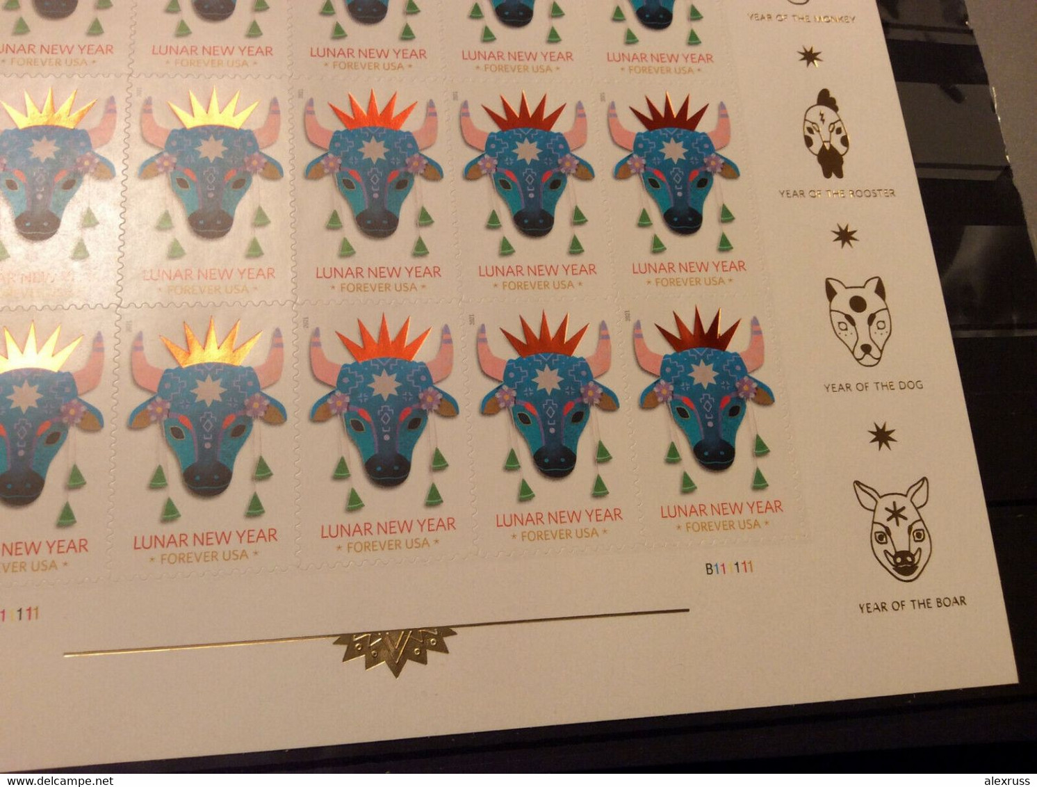 US 2021 Chinese Lunar New Year Series: Year Of The Ox, Sheet Of 20 Forever Stamps, Special Print, VF MNH**,,See Pics !! - Nuevos