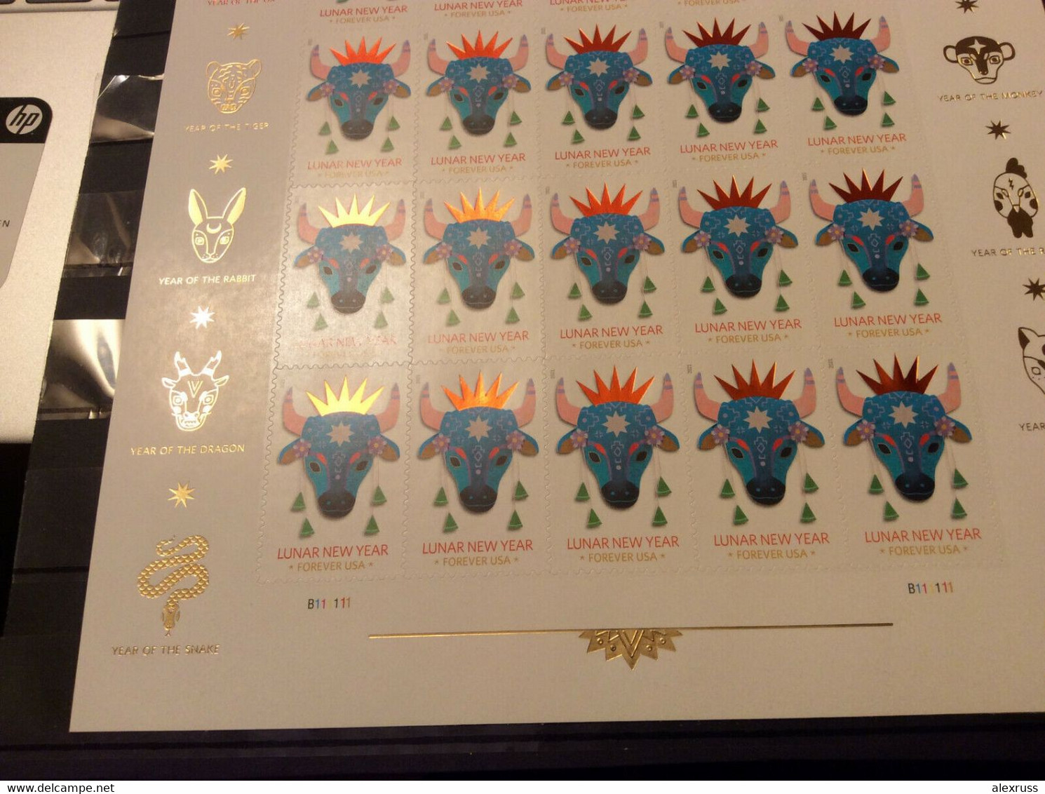 US 2021 Chinese Lunar New Year Series: Year Of The Ox, Sheet Of 20 Forever Stamps, Special Print, VF MNH**,,See Pics !! - Neufs