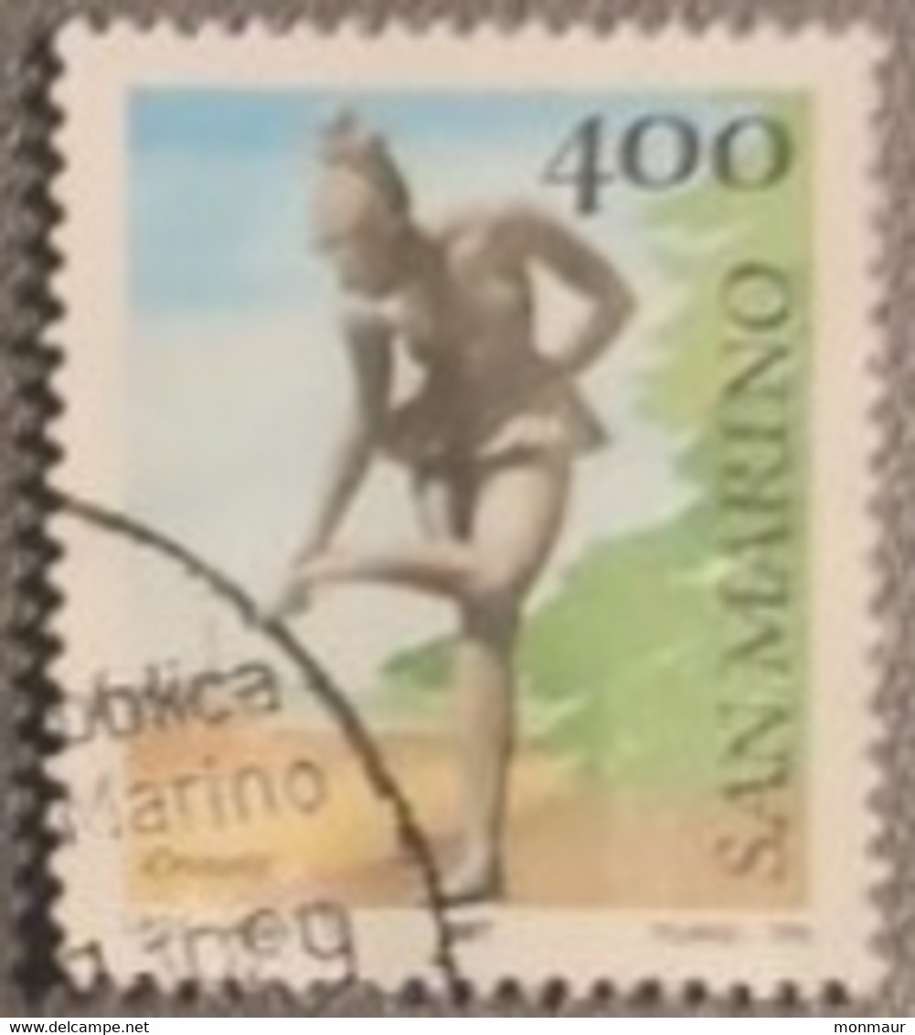 SAN MARINO 1987 SCULTURE ESPOSTE LIRE 400 - Used Stamps
