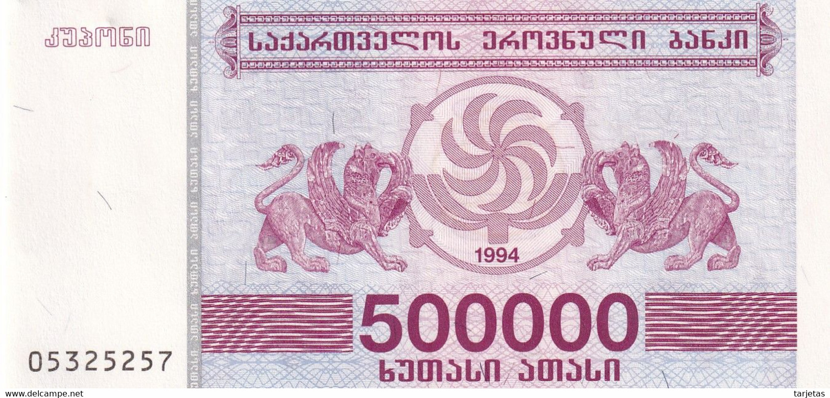 BILLETE DE GEORGIA DE 500000 LARIS DEL AÑO 1994 SIN CIRCULAR (UNC) (BANKNOTE) - Georgien