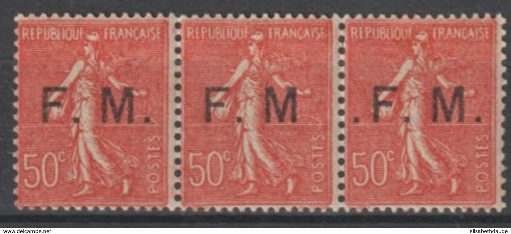 1929 - FM - VARIETES SE TENANT ! YVERT N°6+6a+6b ** MNH (TRES LEGERES TACHES) - COTE = 162+ EUR. - - Unused Stamps