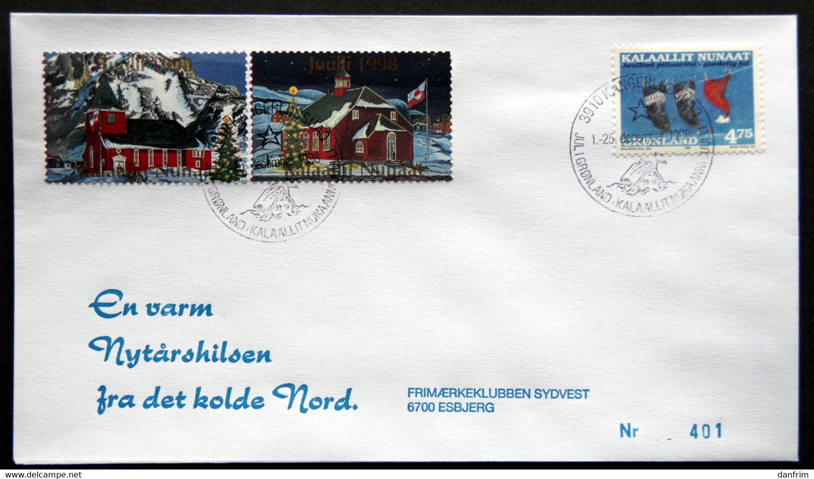 Greenland 1998 Cover  Minr.330  KANGERLUSSUA   (lot  784 ) - Covers & Documents