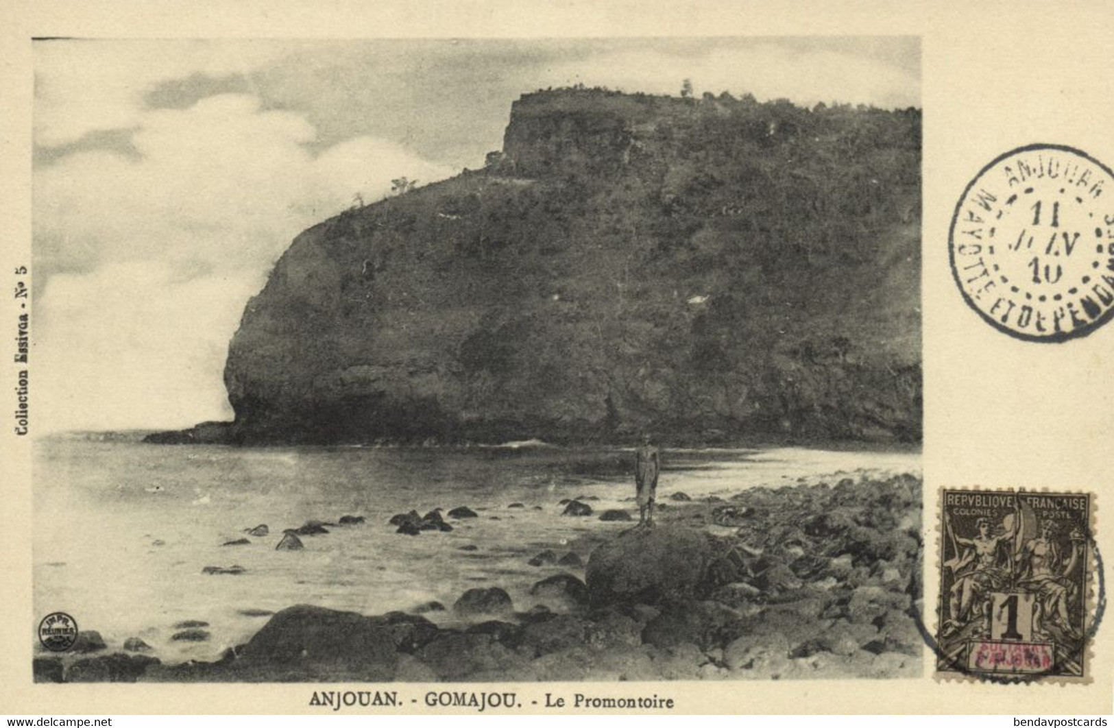 Comoros, ANJOUAN, Le Promontoire, Gomajou (1910) Postcard - Comoren