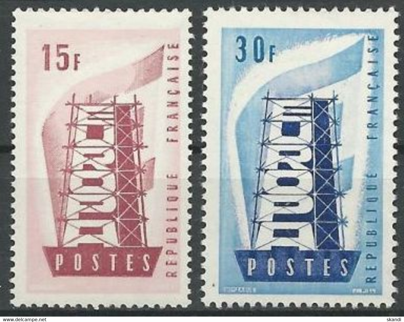 FRANKREICH 1956 Mi-Nr. 1104/05 ** MNH - CEPT - 1956