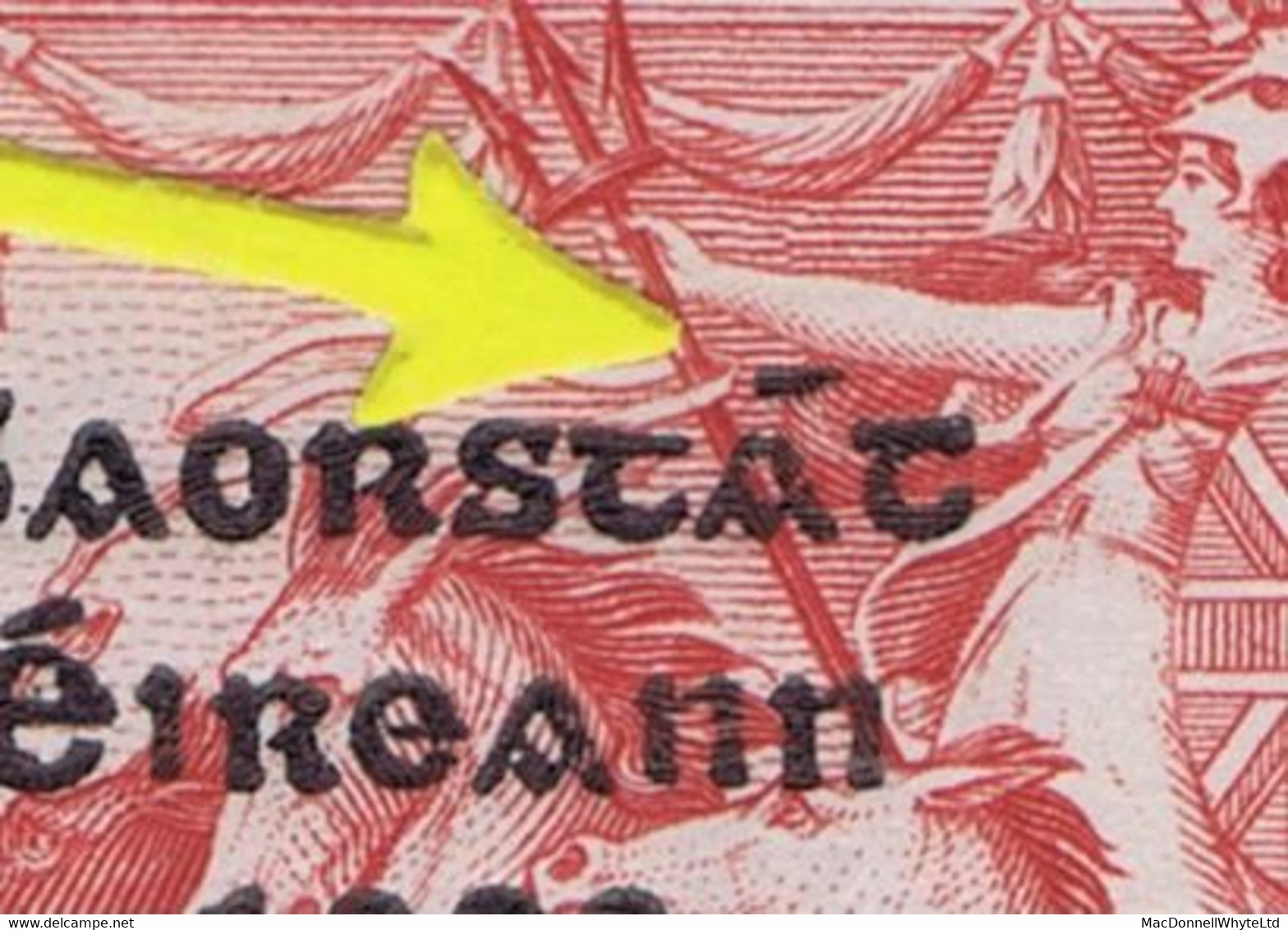 Ireland 1927-28 Wide Date Saorstat 3-line Ovpt In Black 5s Var "Flat Accent" Of Row9/2 In Corner Block Of 4 Mint - Nuovi