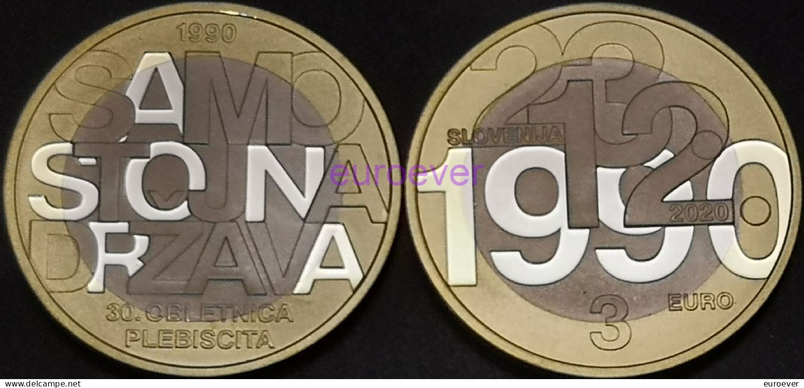 3 Euro Gedenkmünze 2020 - Slowenien / Slovenia - Volksabstimmung Zur Unabhängigkeit PP Proof - Slovénie