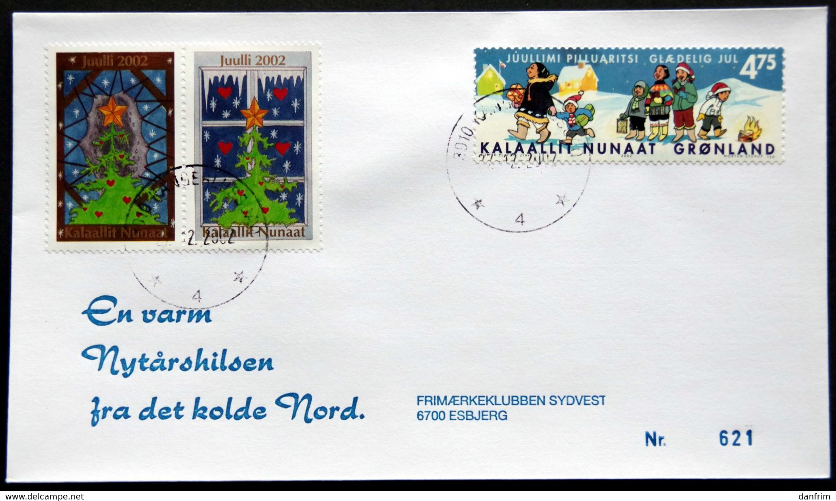 Greenland 2002 Cover  Minr.392 KANGERLUSSUA 27-12 02    (lot 791 ) - Covers & Documents