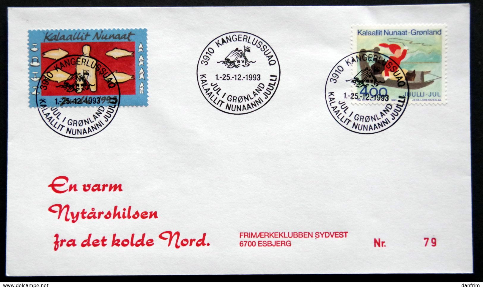 Greenland 1993 Cover  Minr.242  KANGERLUSSUA   (lot  807 ) - Brieven En Documenten