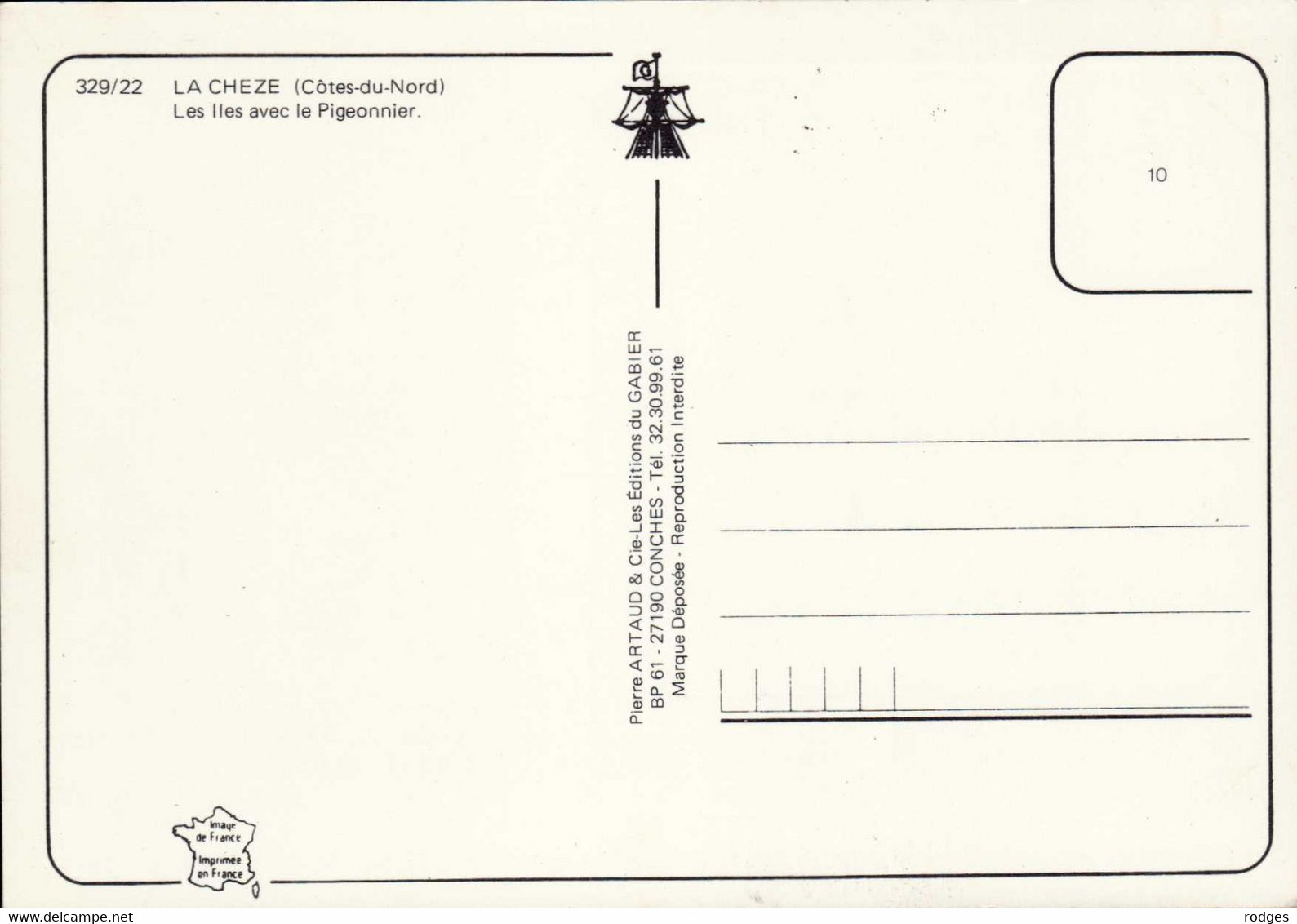 22 , Cpm LA CHEZE ; 329/22 , Les Iles Avec Le Pigeonnier , 10  (27524) - La Chèze