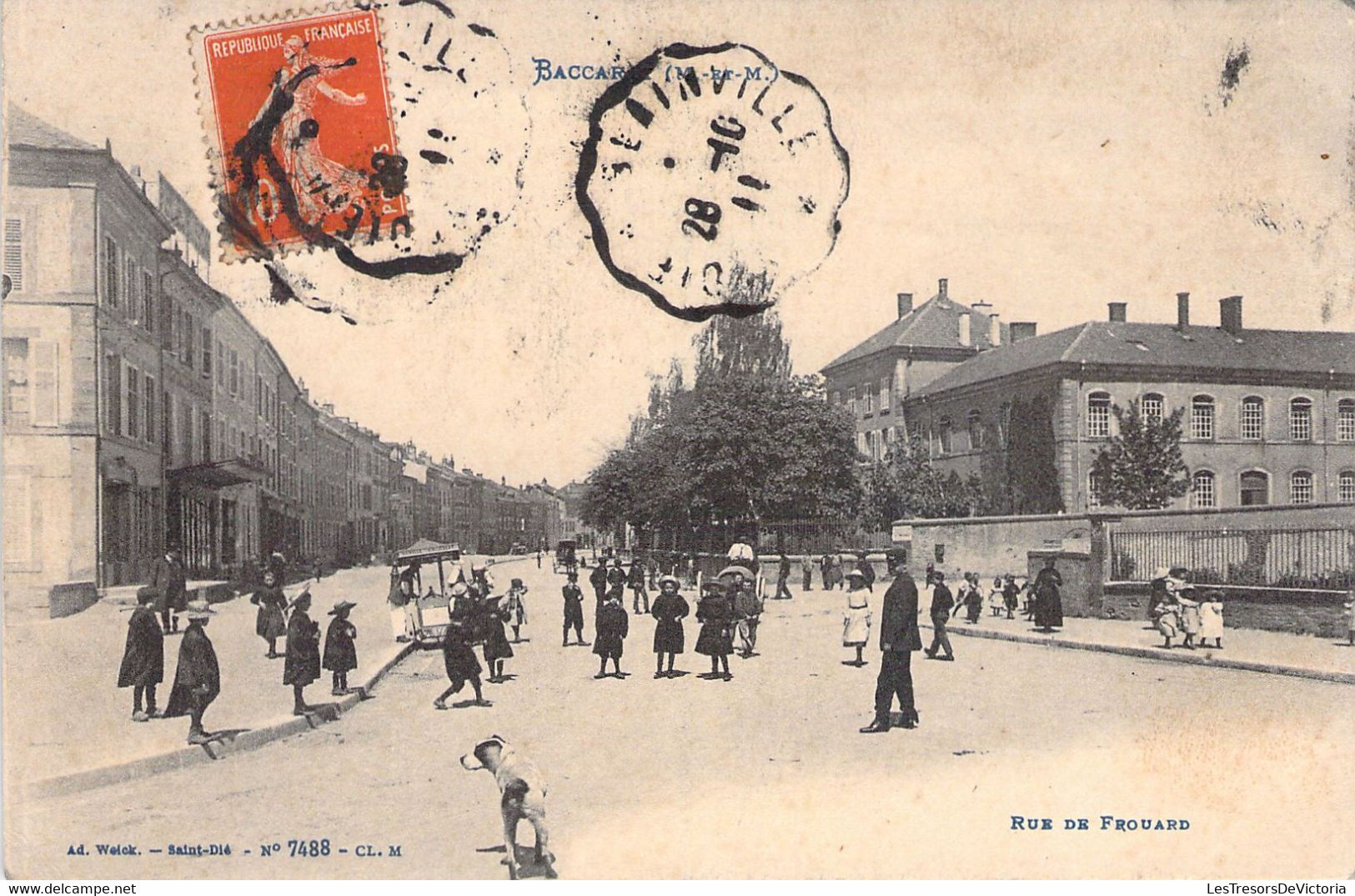 FRANCE - 54 - BACCARAT - Rue De Frouard - Welck 7488 - Carte Postale Ancienne - Baccarat