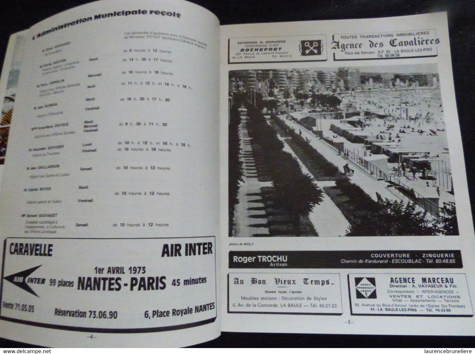 44 -   LA BAULE ESCOUBLAC -  BULLETIN MUNICIPAL  N°2 - 1973 - Dépliants Touristiques