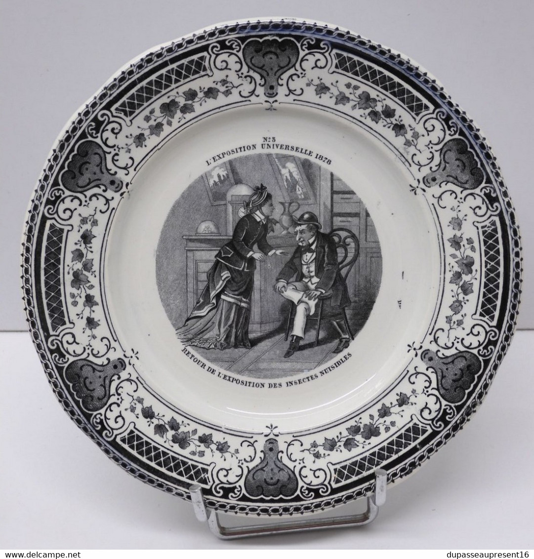 *PETITE ASSIETTE CERAMIQUE CREIL & MONTEREAU EXPOSITION UNIVERSELLE 1878 N° 3  E