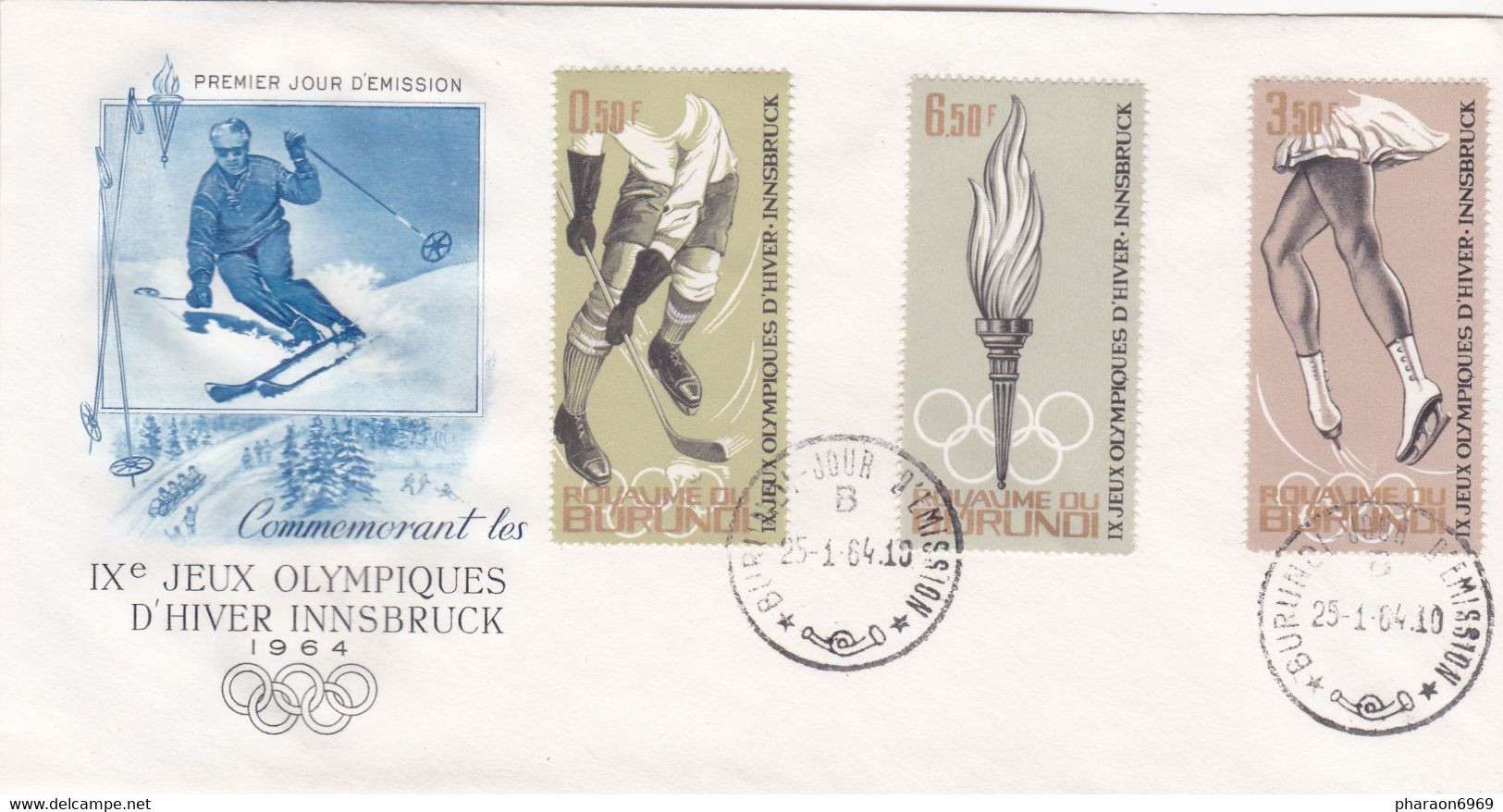 Enveloppe FDC IXe Jeux Olympiques D'hiver D' Innsbruck - FDC