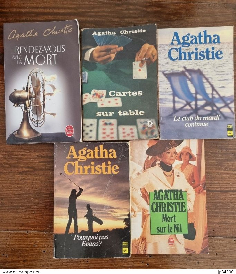 AGATHA CHRISTIE Lot De 5 Romans Policiers Tous Différents - Agatha Christie