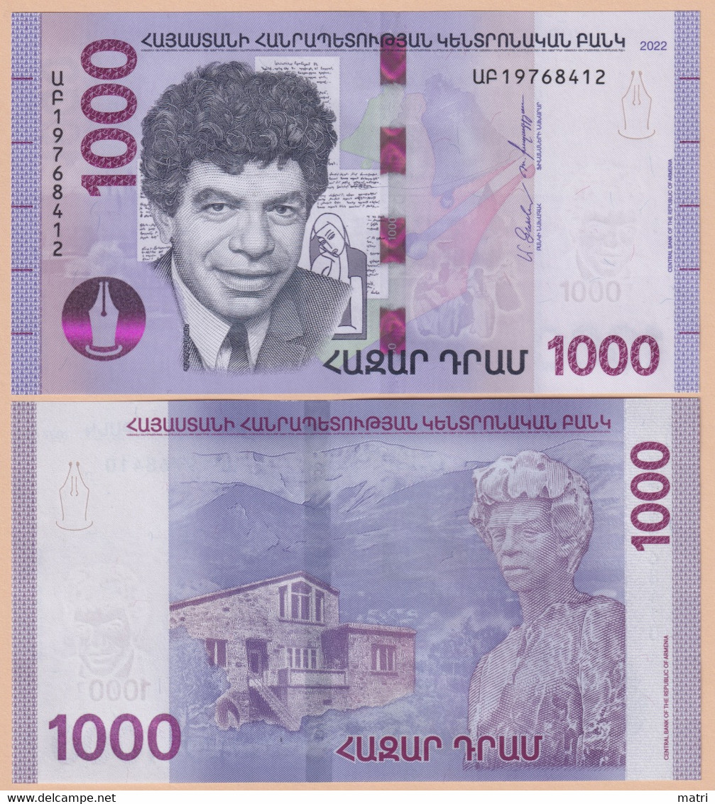 Armenia 1000 Dram 2022 P#W61 UNC - Arménie