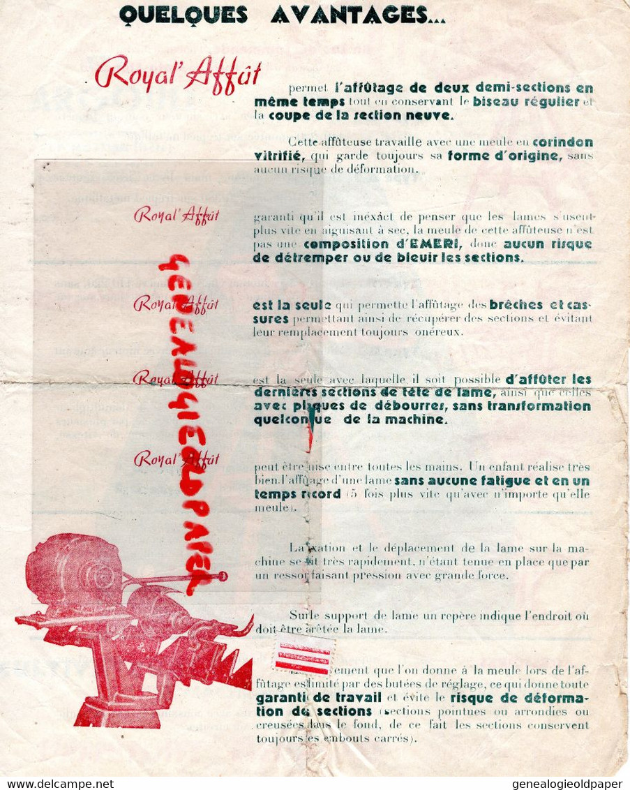 38- LE MOTTIER - RARE PUBLICITE ARGOUD PERE FILS-CONSTRUCTEURS ROYAL AFFUT-AFFUTEUSES- AFFUTEUSE- - Agriculture