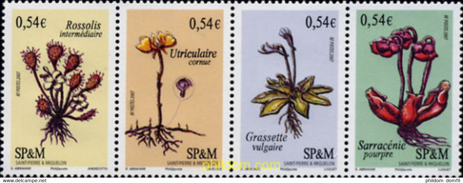 581885 MNH SAN PEDRO Y MIQUELON 2007 PLANTAS CARNOVORAS - Used Stamps