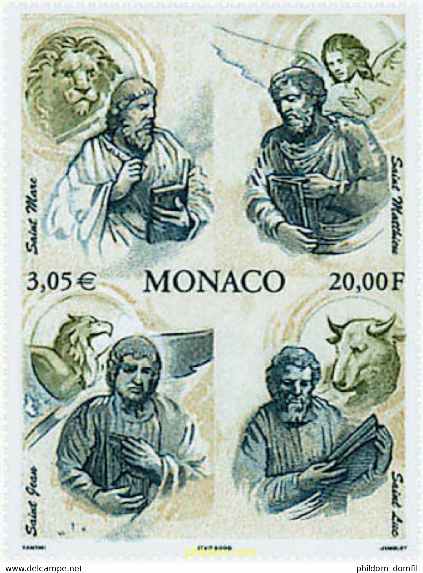 77468 MNH MONACO 2000 LOS CUATRO EVANGELISTAS - Sonstige & Ohne Zuordnung