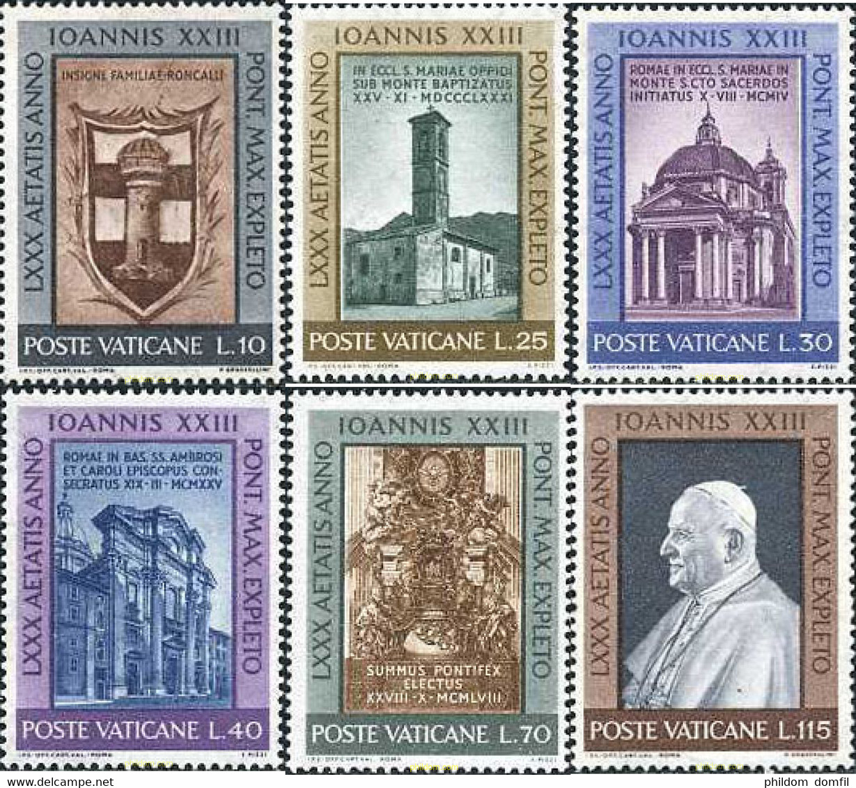 684256 HINGED VATICANO 1961 80 ANIVERSARIO DE JUAN XXIII - Usados