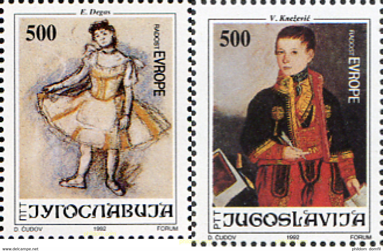 287561 MNH YUGOSLAVIA 1992 PINTURA - Collections, Lots & Séries