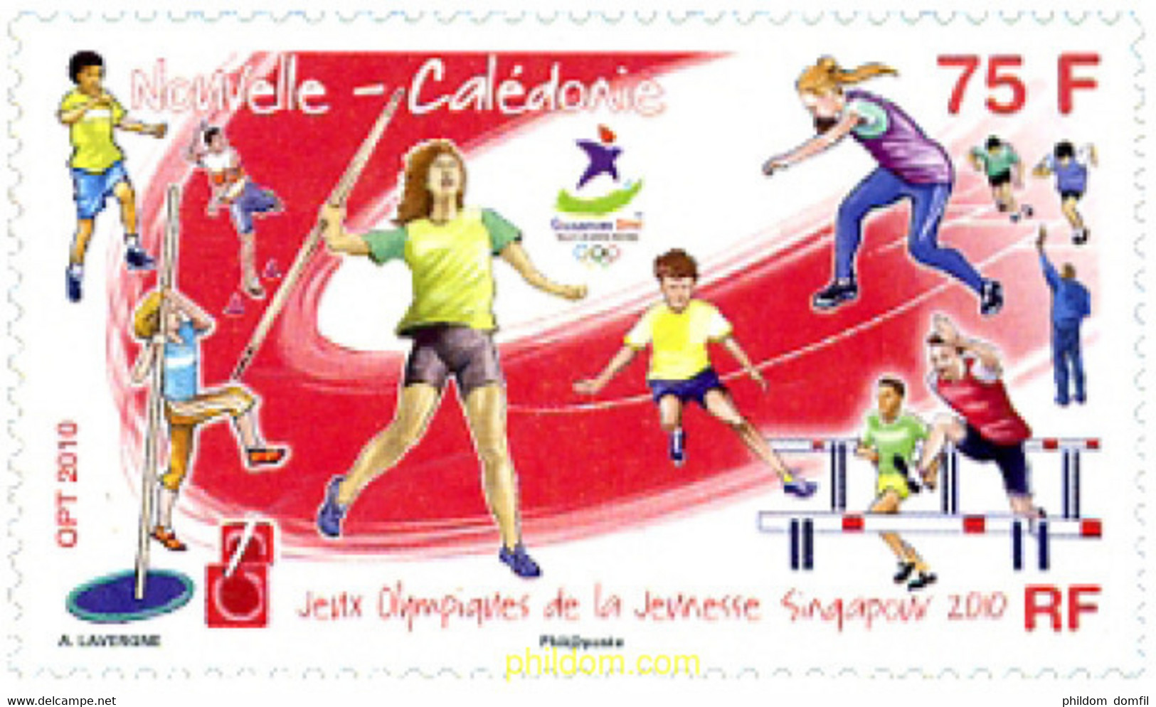 255039 MNH NUEVA CALEDONIA 2010 JUEGOS DE LA 1 OLIMPIADA DE LA JUVENTUD - VERANO 2010 EN SINGAPUR - Used Stamps