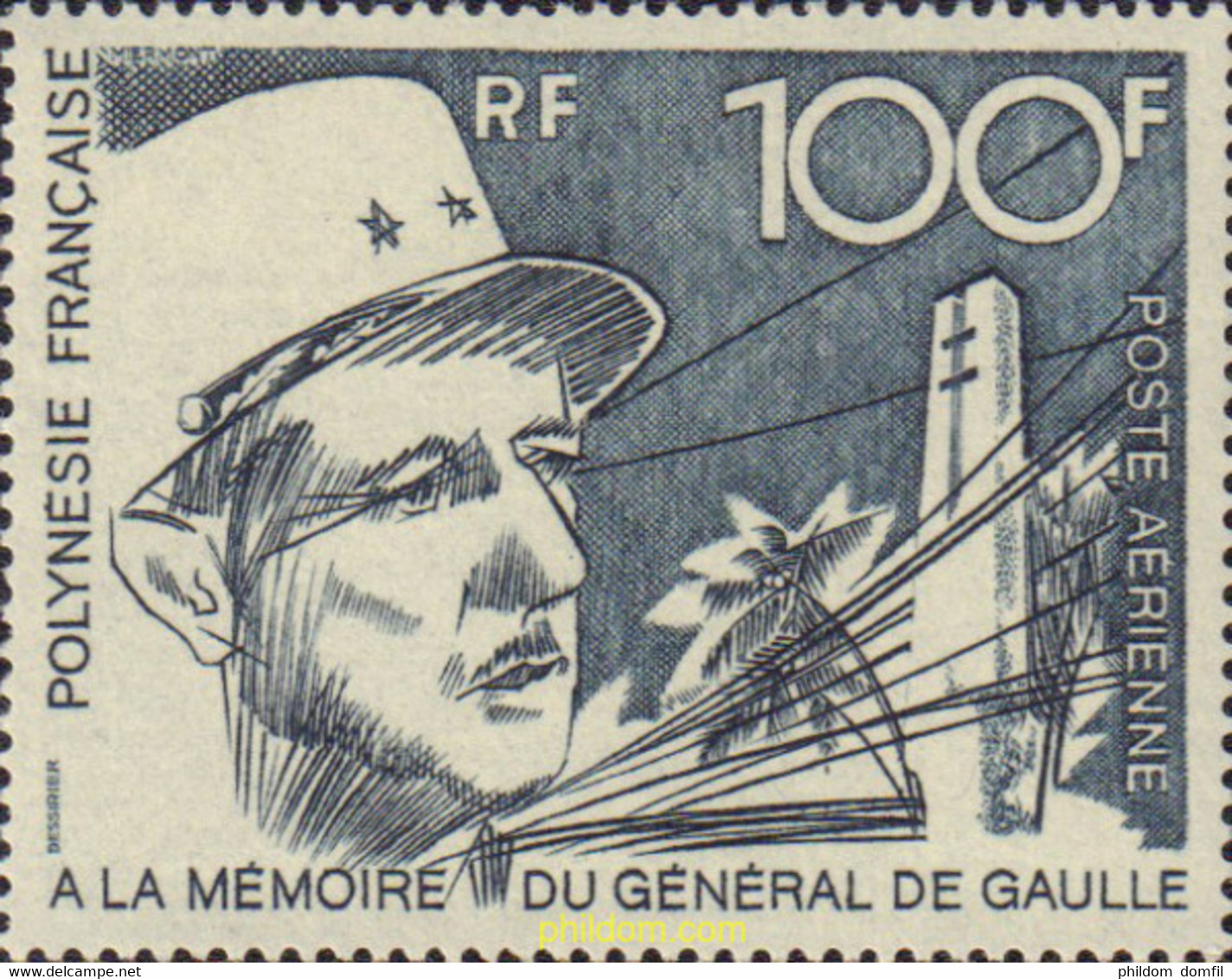 580278 MNH POLINESIA FRANCESA 1972 A LA MEMORIA DEL GENERAL DE GAULLE - Used Stamps