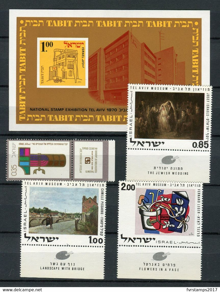 Israel - 1970 - Complete Year Set - MNH ** Full Tab - Mi/Phil 456-494 + BL7 - Cv € 24,30 - 3 Scans - Años Completos